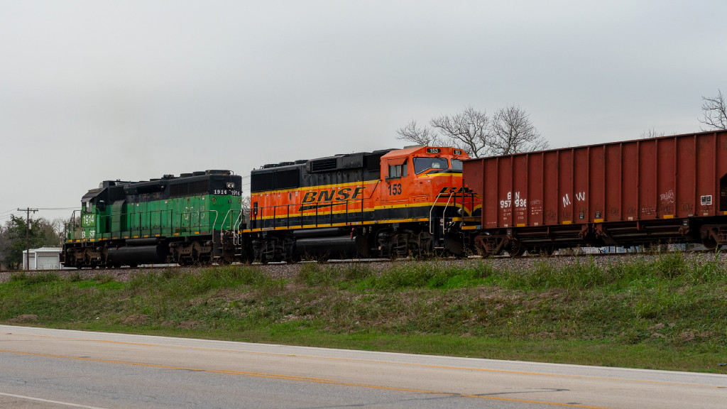 UntitledEx-BN SD40-2 Works BNSF Galveston Sub 2